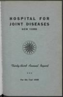 Hospital for Joint Diseases Annual Report, 1939