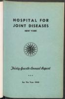 Hospital for Joint Diseases Annual Report, 1940