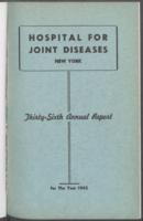 Hospital for Joint Diseases Annual Report, 1942
