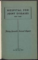 Hospital for Joint Diseases Annual Report, 1943