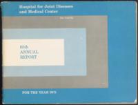 Hospital for Joint Diseases Annual Report, 1971