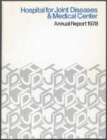 Hospital for Joint Diseases Annual Report, 1978