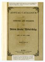 Annual Catalogue of the Officers and Students of the Bellevue Hospital Medical College 1865-1866