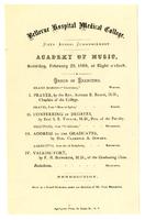 Bellevue Hospital Medical College 6th Annual Commencement, Academy of Music 1868