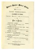 Bellevue Hospital Medical College 7th Annual Commencement, Academy of Music 1869