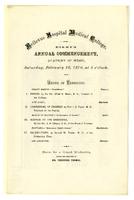 Bellevue Hospital Medical College 8th Annual Commencement, Academy of Music 1870