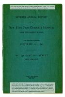 New York Post-Graduate Hospital Annual Report 1891