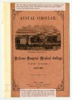 Bellevue Hospital Medical College Annual Circular 1865-1866