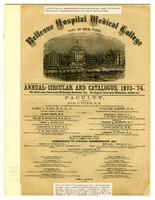 Bellevue Hospital Medical College Annual Circular and Catalogue 1873-1874