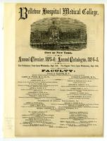 Bellevue Hospital Medical College Annual Circular and Catalogue 1875-1876