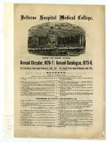 Bellevue Hospital Medical College Annual Circular and Catalogue 1876-1877