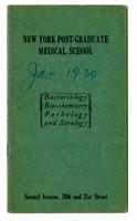 New York Post-Graduate Medical School Announcement 1930