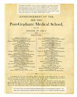 New York Post-Graduate Medical School Announcement 1882-1883