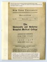 The University and Bellevue Hospital Medical College Announcements 1907-1908