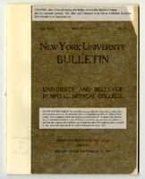 The University and Bellevue Hospital Medical College Announcements 1922-1923