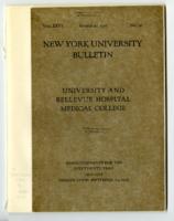 The University and Bellevue Hospital Medical College Announcements 1926-1927