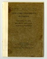 The University and Bellevue Hospital Medical College Announcements 1928-1929