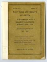 The University and Bellevue Hospital Medical College Announcements 1931-1932