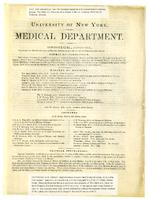 University of New York Medical Department Session of 1863-1864