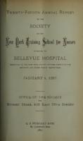 Bellevue Hospital. Training School for Nurses. 24th Annual Report 1896