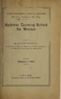 Bellevue Hospital. Training School for Nurses. 34th Annual Report 1906