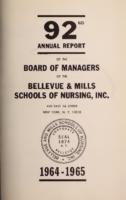 Bellevue and Mills Schools of Nursing, Inc. 92nd Annual Report 1964-1965