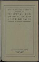 Hospital for Joint Diseases Annual Report, 1911
