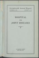 Hospital for Joint Diseases Annual Report, 1923