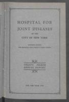 Hospital for Joint Diseases Annual Report, 1930