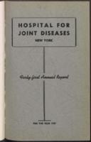 Hospital for Joint Diseases Annual Report, 1947