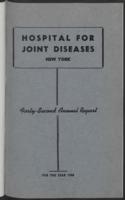 Hospital for Joint Diseases Annual Report, 1948