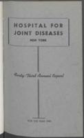 Hospital for Joint Diseases Annual Report, 1949