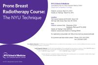 Prone Breast Radiotherapy Course and Agenda: The NYU Technique (March 15-16, 2013)